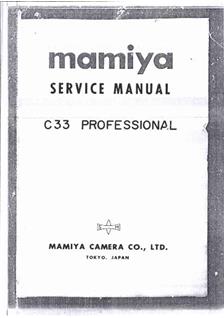Mamiya C 330 manual. Camera Instructions.